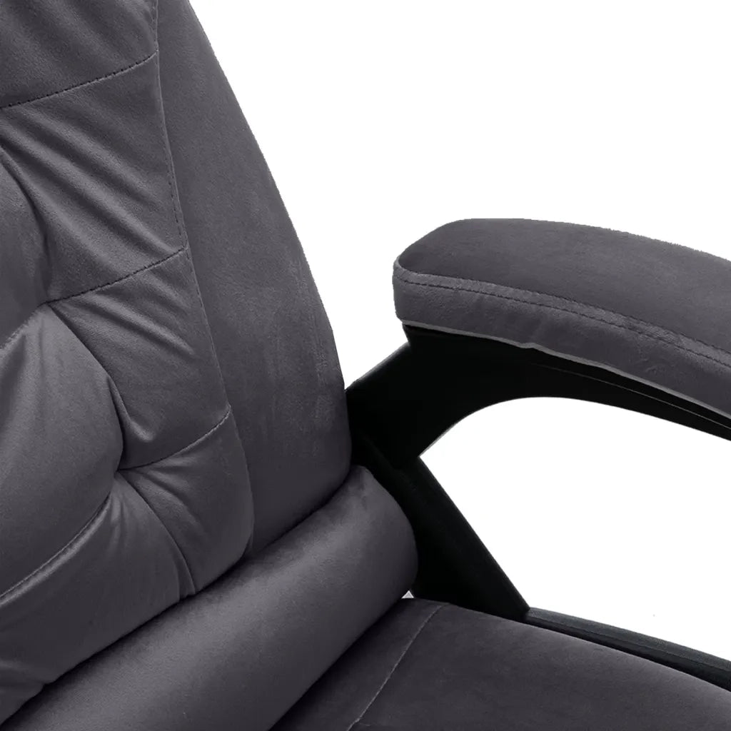 Sedia da Ufficio Grigio Scuro in Velluto 20569