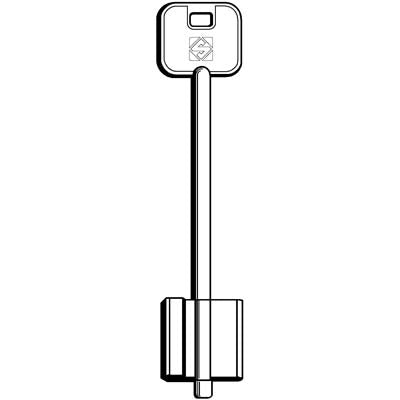 CHIAVE DOPPIA MAPPA CR 5R9 SILCA - OTTONE NICHELATO- 5 pezzi