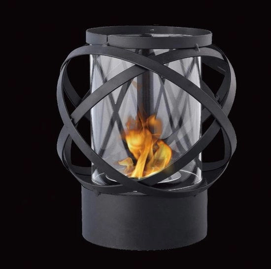 Bioetanolo Tavola Esterna - Tavola Esterna - 1 pezzo - Nero - 24 cm alto