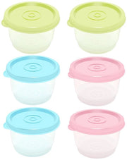 Contenitori alimentari 6 in 1, piccola scatola per pranzo, piccoli contenitori alimentari, BPA libero, contenitore di archiviazione pratica per la cucina, per il congelatore