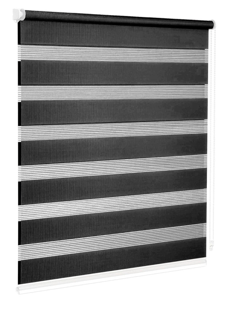 Tenda a Rullo 150x180 Cm Finestra Porta Interno Casa Ufficio Kit Montaggio Parete Telaio No Fori Nero