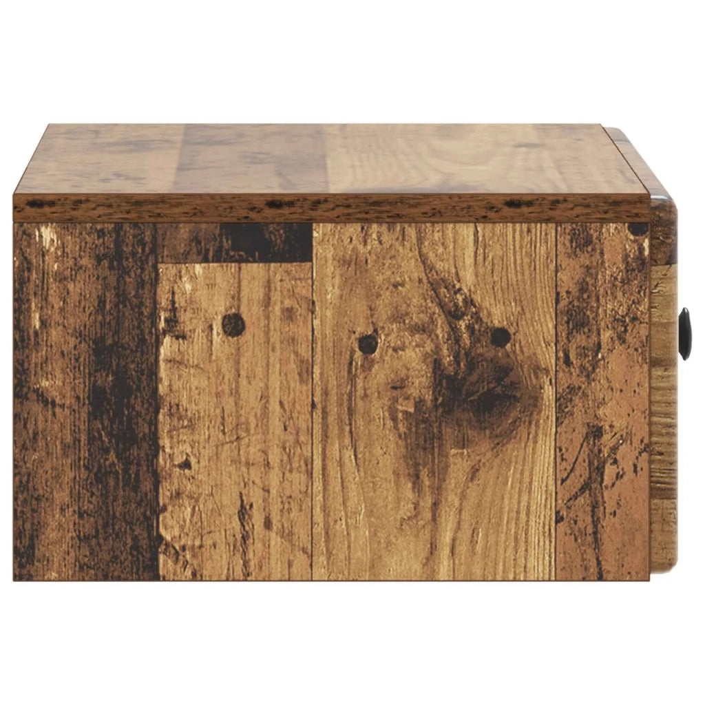Mobiletto da notte a muro Legno antico 49 x 34,5 x 20 cm 899141