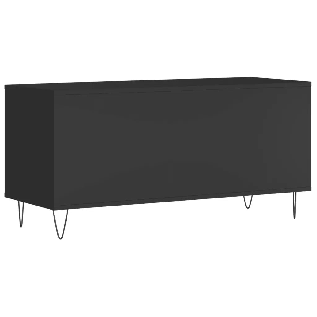 Mobile Porta Dischi Nero 100x38x48 cm in Legno Multistrato 831749