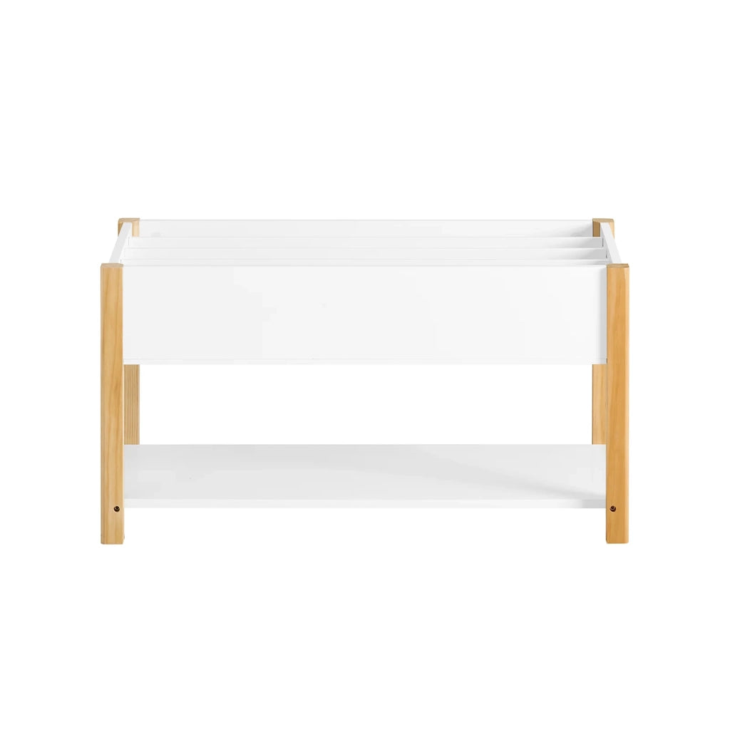 Libreria per bambini Scaffale per bambini con vani portaoggetti Scaffale portaoggetti per bambini Leggio per libri Scaffale per giocattoli bianco 85x42x45m KMB35-W