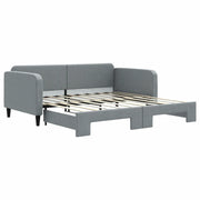 Divano letto | Sof¨¤ letto | Letto singolo Estraibile Grigio Chiaro 100x190 Tessuto