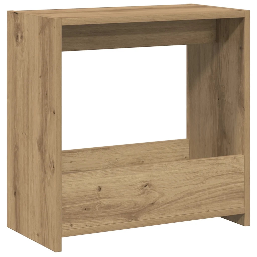 Tavolino Rovere Artigianale 50x26x50 cm in Legno Multistrato 856539