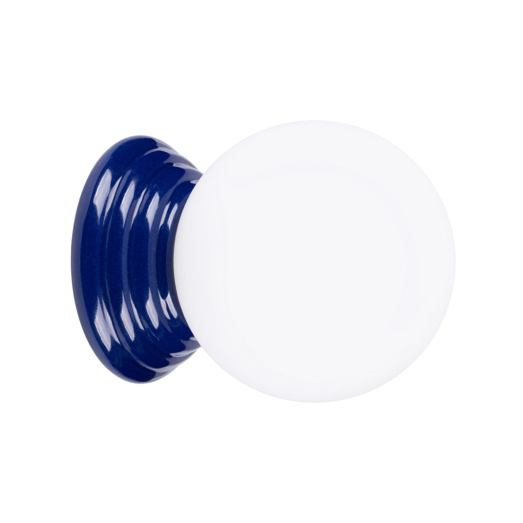 Applique bagno sfera vetro opale ultramarina G9 Albano PureLume