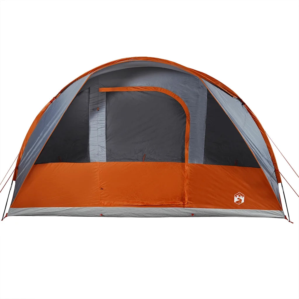 vidaXL Tenda da Campeggio a Tunnel per 5 Persone Grigio e Arancione