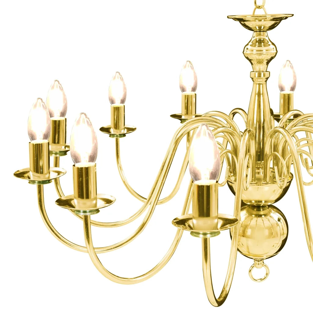 Lampadario Dorato per 12 Lampadine E14 CFW1022458
