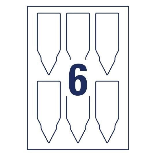 Avery T3006-10 Cartellini per Piante in Poliestere 190µ 128x47 mm 60 pezzi colore Bianco