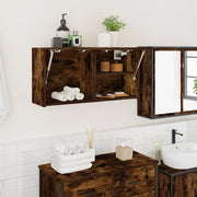 Mobile da Bagno a Parete Rovere Fumo 80x25x40 cm in Truciolato 860089