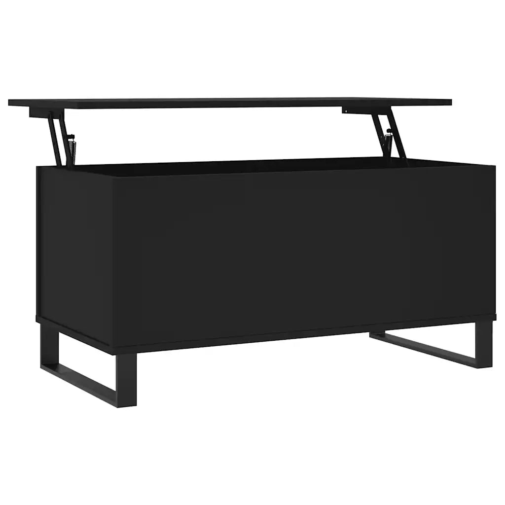 Tavolino da Salotto Nero 90x44,5x45 cm in Legno Multistratocod mxl 102782