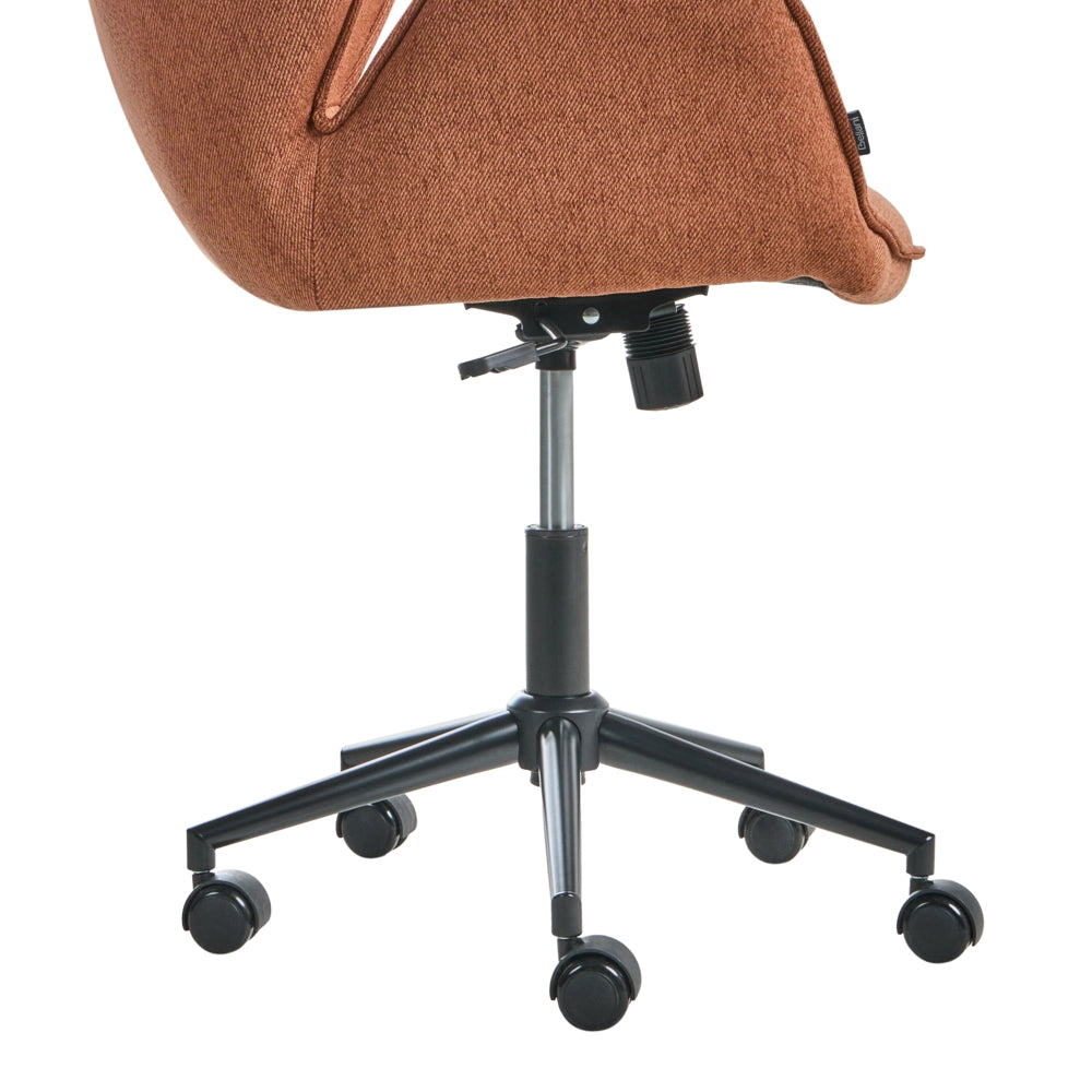 Sedia da ufficio in tessuto arancione struttura in metallo poliestere girevole Inclinazione Altezza regolabile Mobili da ufficio Arancione