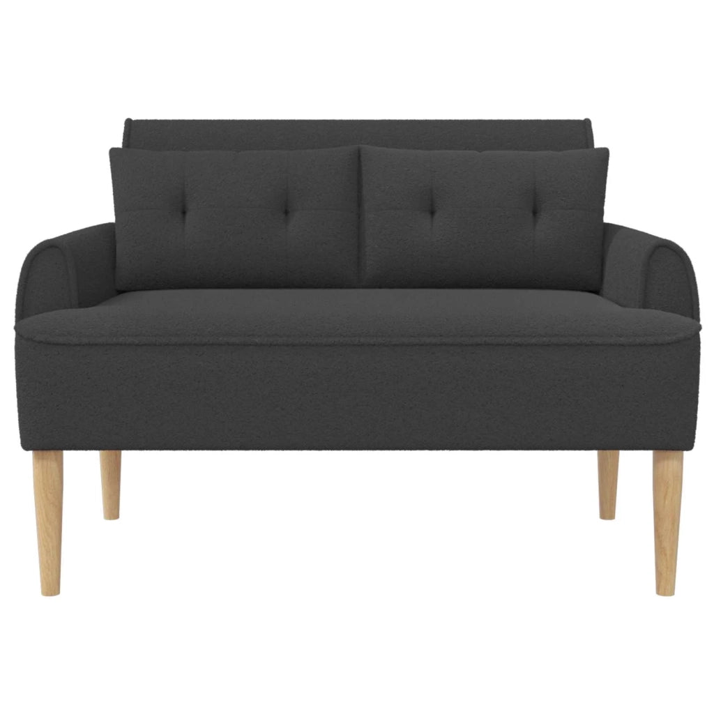 Loveseat con bottoni imbottiti Grigio Scuro 117 x 67 x 77 cm 42041825