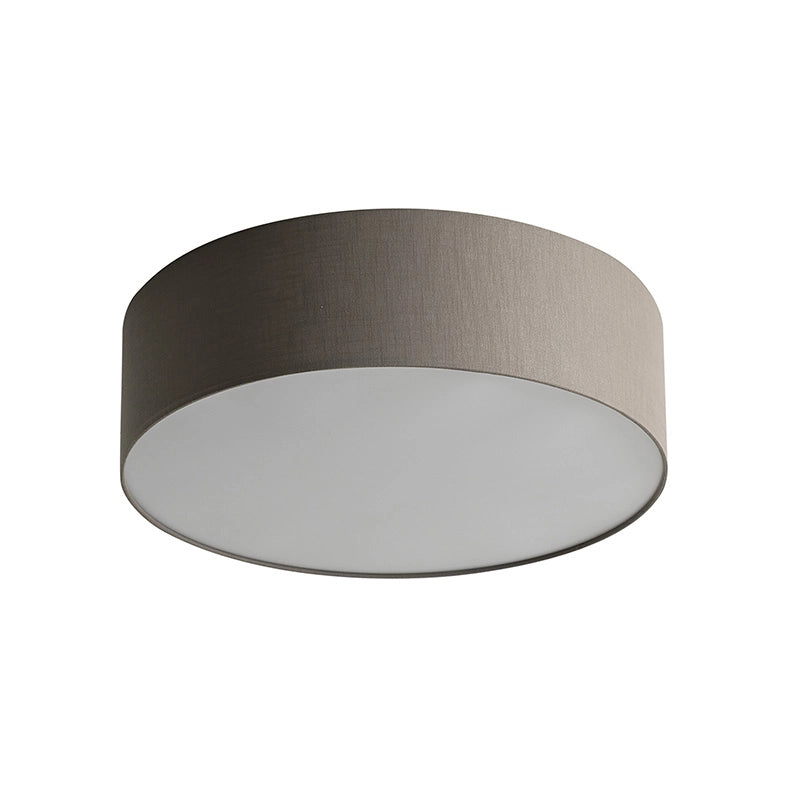 Vivien Plafoniera Cilindrica 48cm - Lampada da Soffitto in Tessuto Tortora con Attacco E27, Classe I, IP20, Design Moderno - Rossini Group