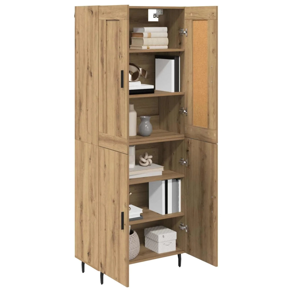 Credenza 2 pcs Rovere artigianale Legno multistrato 3416008