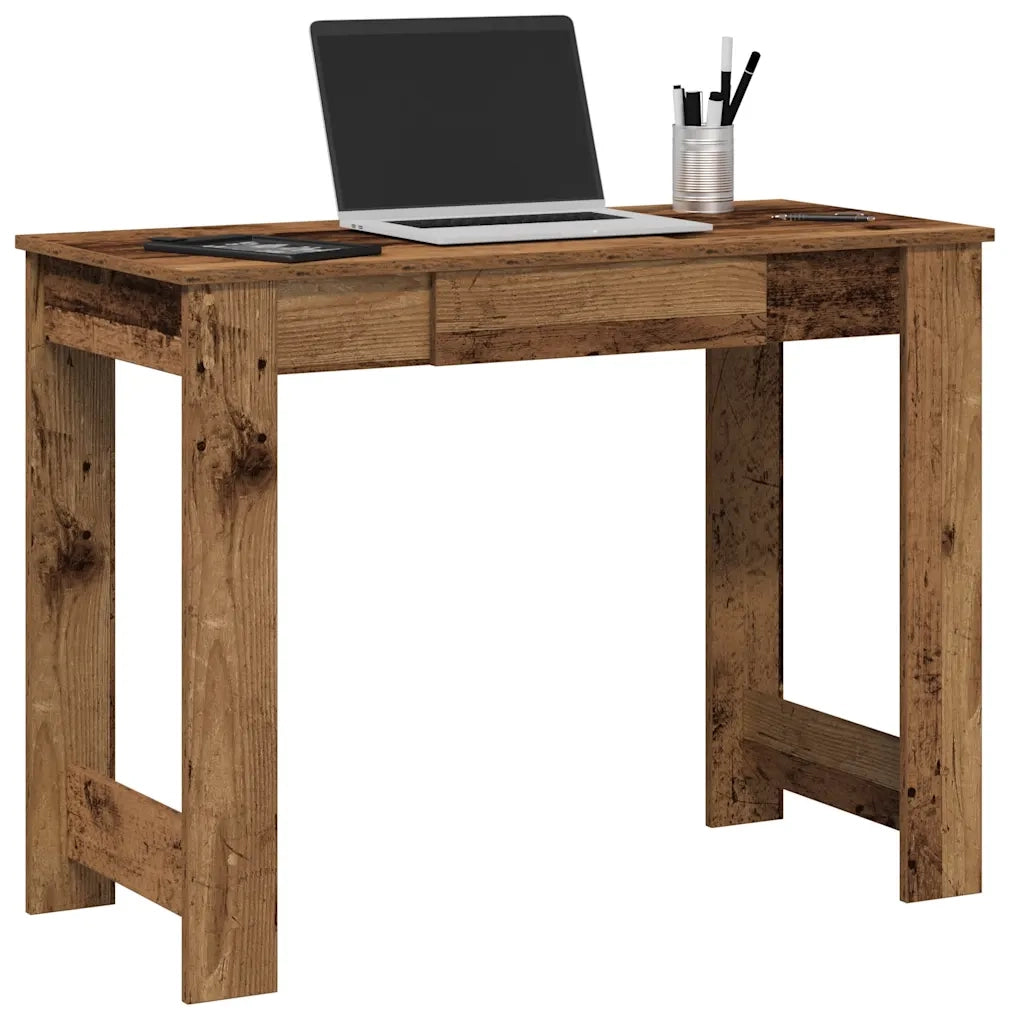 vidaXL Scrivania Legno Vecchio 100x45x75 cm in Legno Multistrato