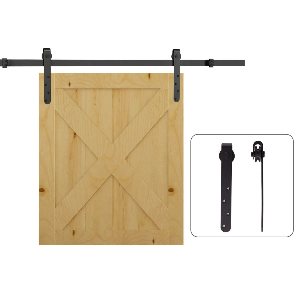 Kit Porta Scorrevole a Scomparsa ¨C Xylo ¨C Nero Acciaio 0,9m 20-25mm