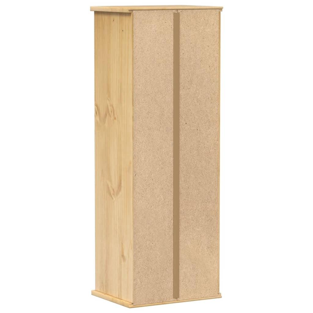 Mobiletto porta CD/scrivania rustico multifunzionale 40 x 30 x 110 cm in legno di pino massiccio 02_0056480