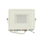 Faro Led Flood Light 30W IP65 Bianco Naturale Super Slim Carcassa Bianca Chip Samsung Garanzia 5 Anni SKU-404