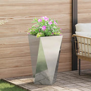 Fioriera Argento 40 x 40 x 75 cm Acciaio zincato