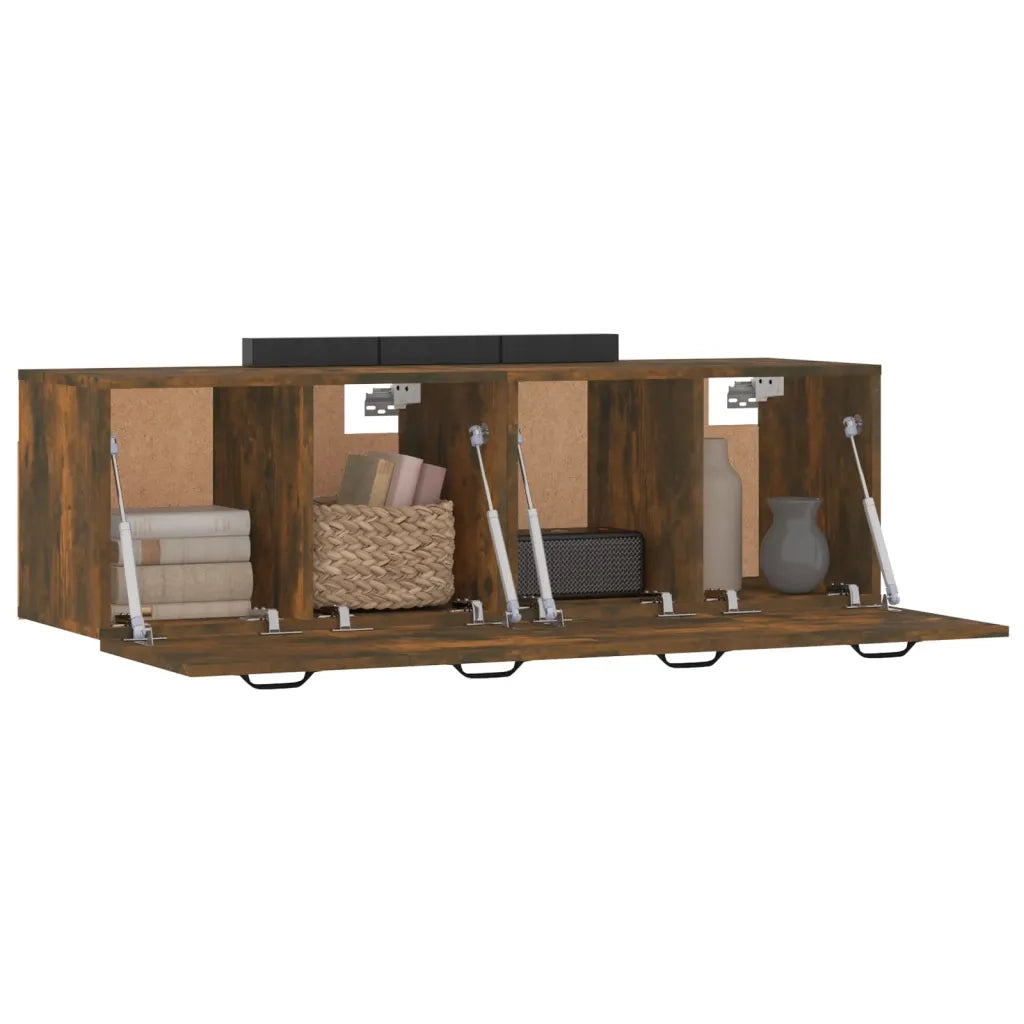 Mobili Parete 2 pz Rovere Fumo 80x35x36,5 cm Legno Multistrato 3115657