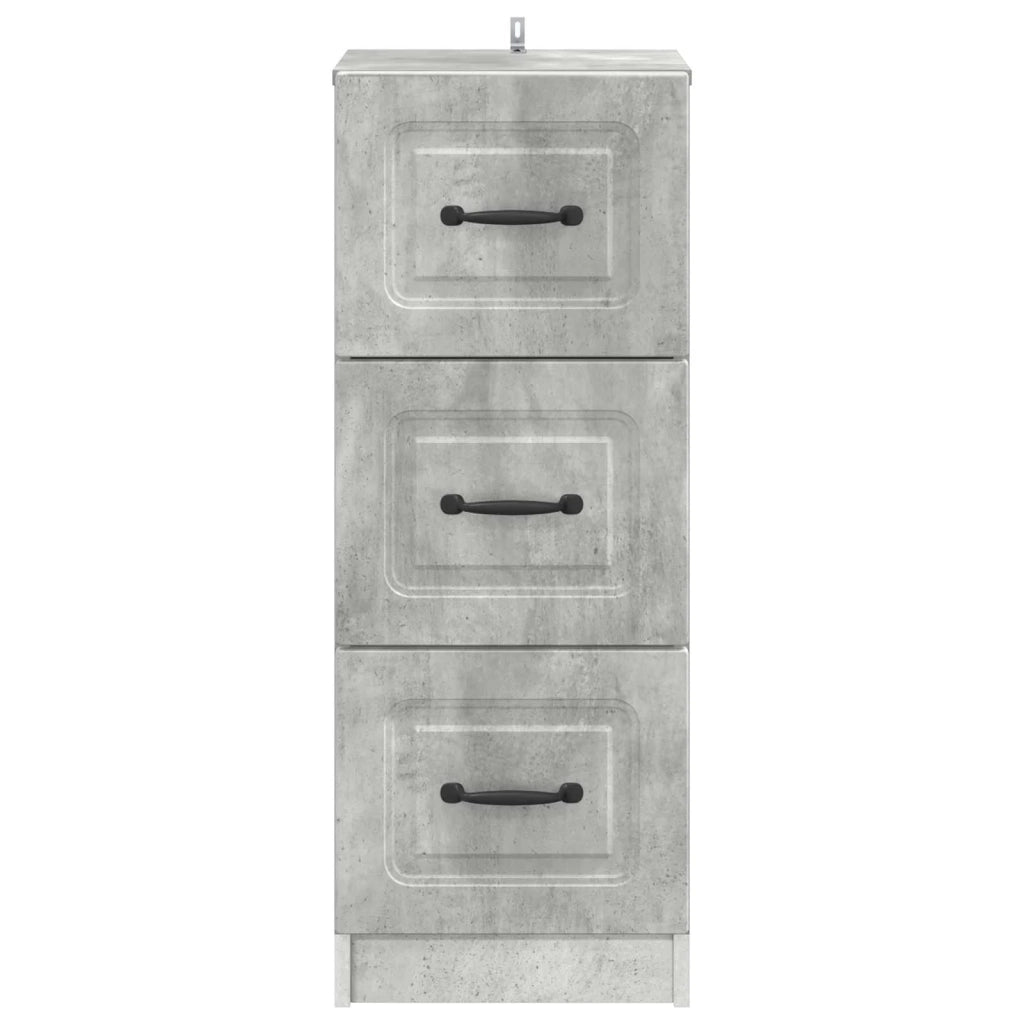 Mobile con Cassetti Grigio Cemento 33 x 34,5 x 87 cm