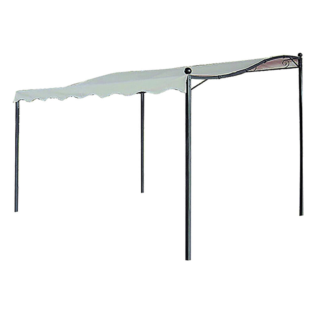 GAZEBO DA GIARDINO "VERANDA" 3x2,5m TELAIO METALLO COPERTURA IN POLIETILENE ECRU LIFE IN GARDEN
