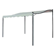 GAZEBO DA GIARDINO "VERANDA" 3x2,5m TELAIO METALLO COPERTURA IN POLIETILENE ECRU LIFE IN GARDEN