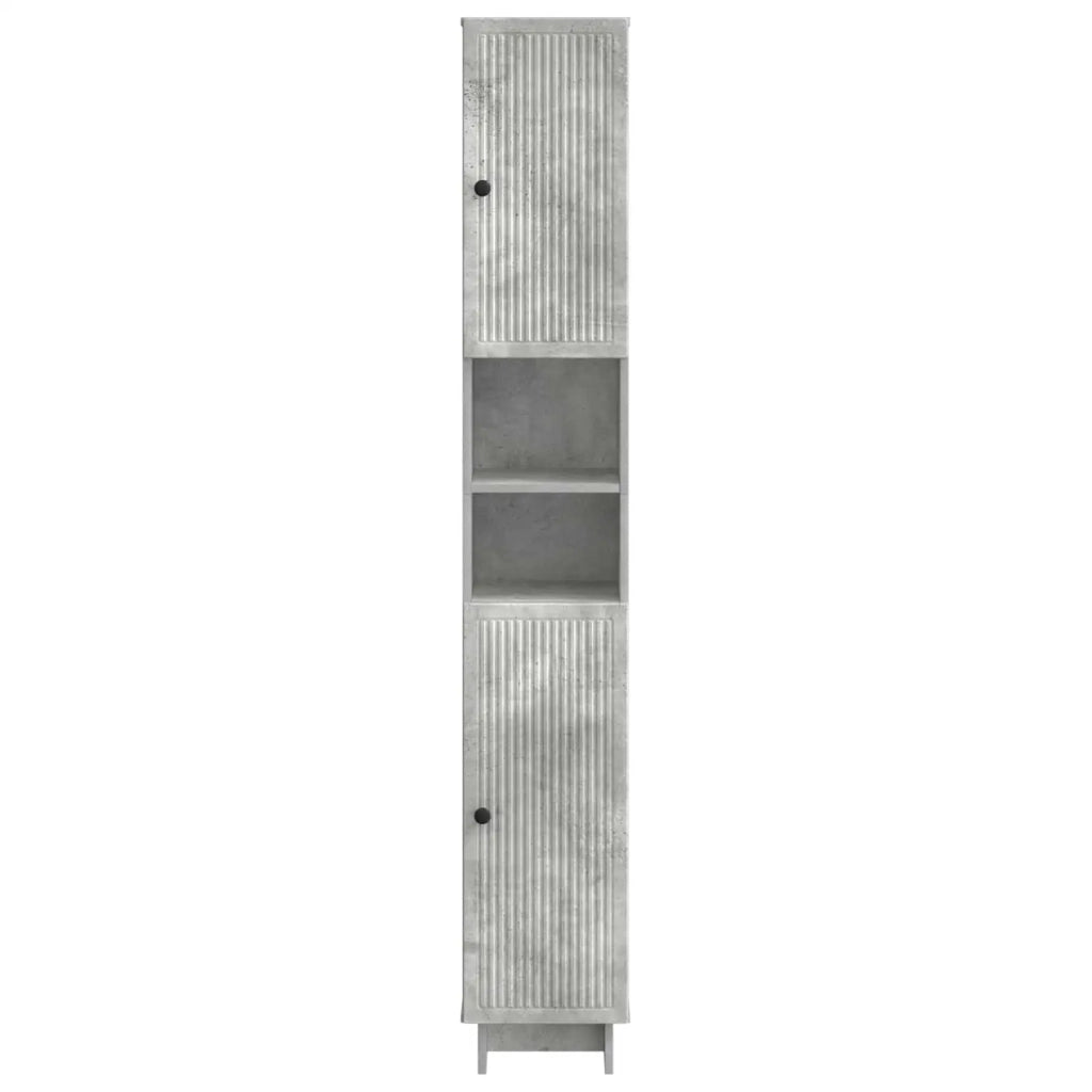 Armadio da Bagno con Ripiano Aperto EDE Grigio Cemento 895938