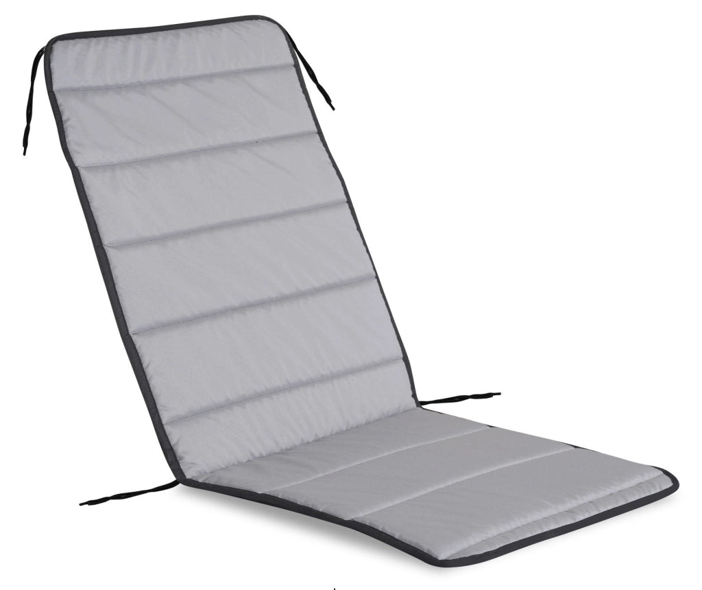 AIO FACTORY Cuscino per sedia da giardino trapuntato 50x50x80 cm impermeabile grigio scuro