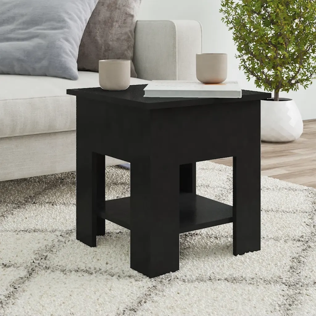 Tavolino da salotto | Tavolino da caff¨¨ | Tavolino da Soggiorno Nero 40x40x42 cm in Legno Multistrato