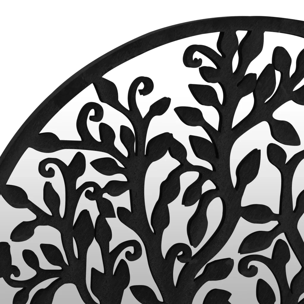 Specchio Nero 60x2,5 cm Rotondo in Ferro per Uso Interno 3093542