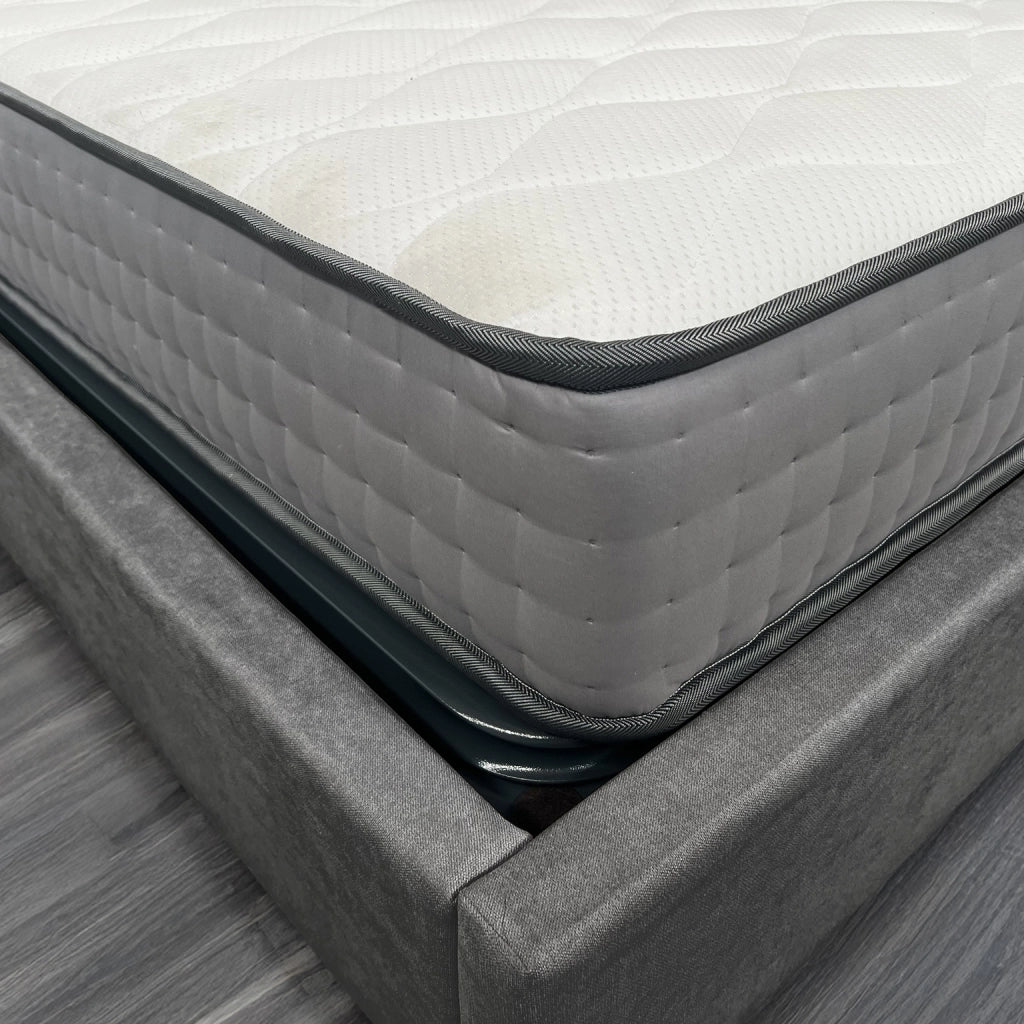 Letto contenitore piazza e mezza 120x190 cm con rete ortopedica a doghe, tessuto Enjoy, made in Italy - 23 Ash