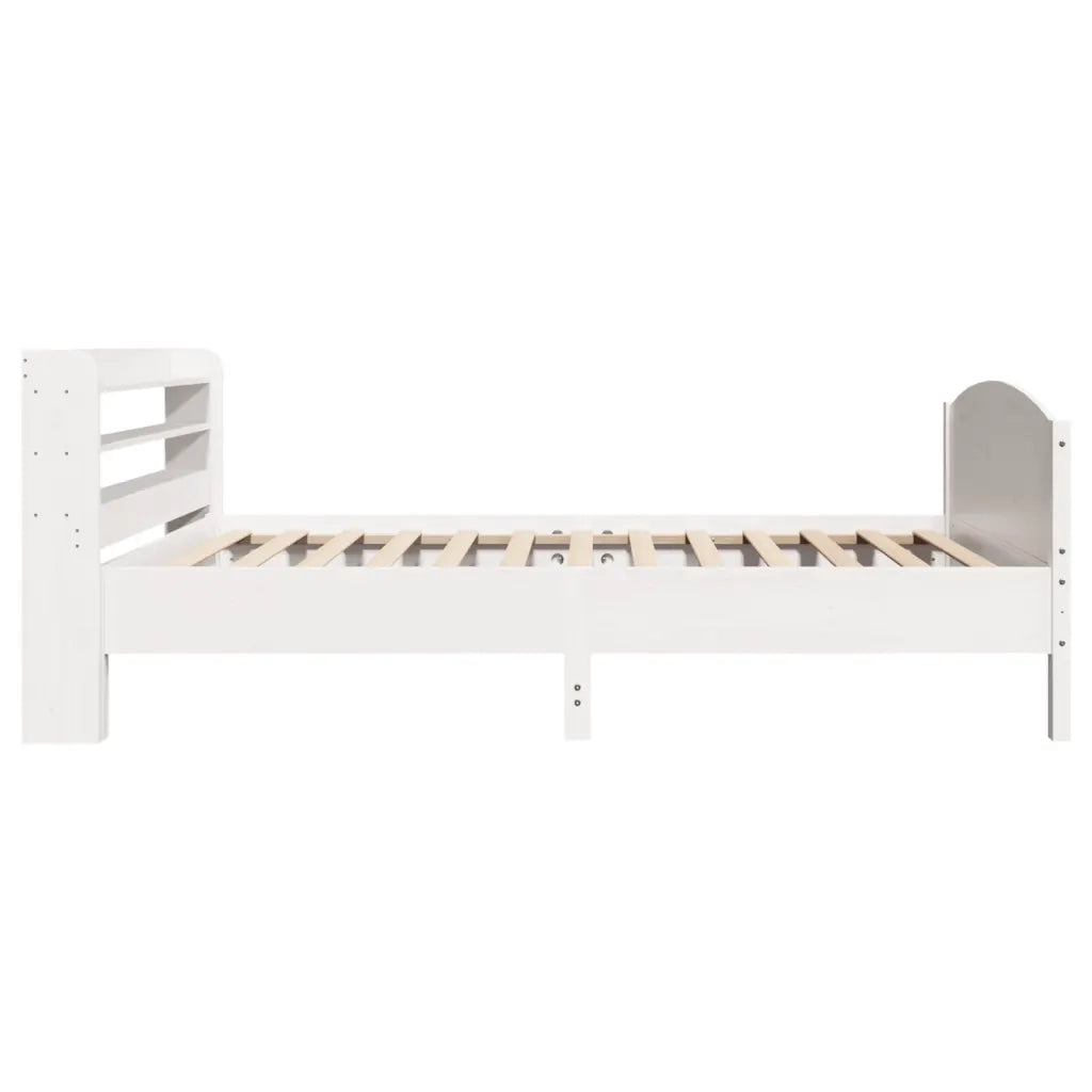 Letto senza Materasso Bianco 90x200 cm Legno Massello di Pino