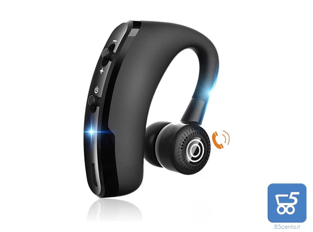 Pack 5 Auricolare Bluetooth Wireless Mono con Microfono HD CVC8.0 Riduzione del Rumore Ruotabile 270° Destro Sinistro