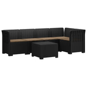 Divano da Giardino 5 Posti con Cuscini Stile Rattan PP 3444072