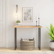 Piano Tavolo 80x40x3,8 cm Rettangolare Legno Acacia Bordi Vivi 370298