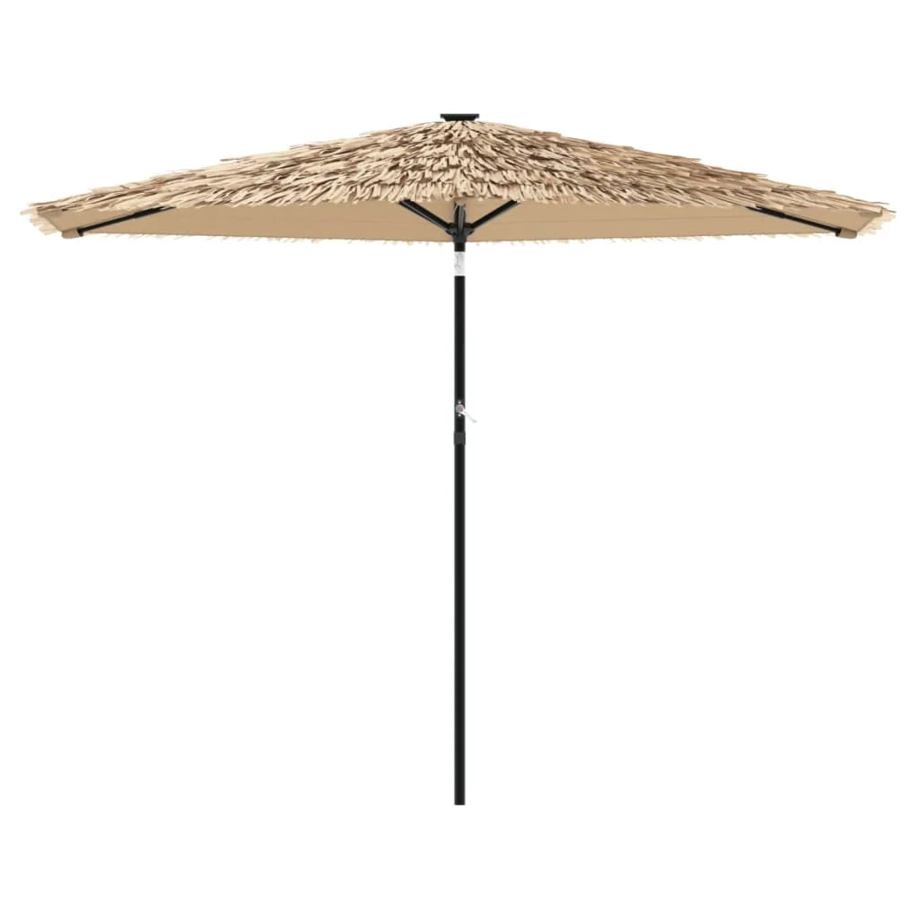 Ombrellone da giardino con palo in acciaio ombra e protezione UV 288 x 288 x 225 cm poliestere marrone 02_0056400