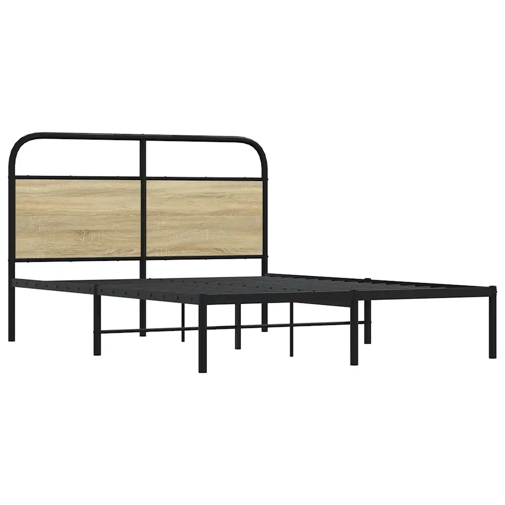 vidaXL Giroletto senza Materasso Rovere Sonoma 120x200cm in Truciolato