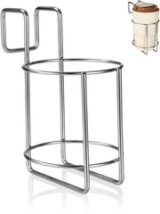Bicchieriera Metallica Premium - Bicchieriera a Letto - Bicchieriera a Letto a Pila - Accessorio per Flaconi d'Acqua - 9,2x9,2x15,2cm - Materiale di Alta Qualità - Bicchieriera