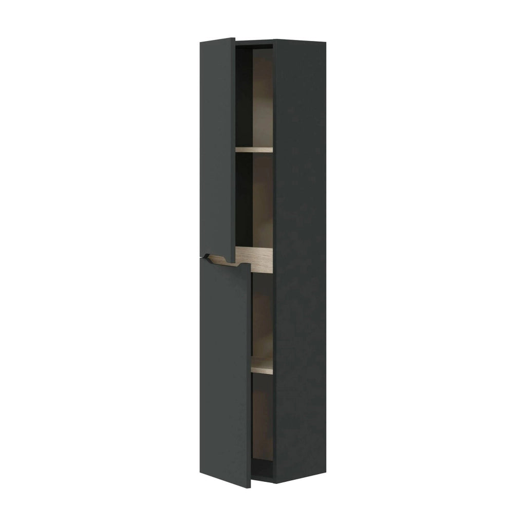 Arissa, Mobile Colonna Modulabile, 31x26x135h cm Nero Antracite
