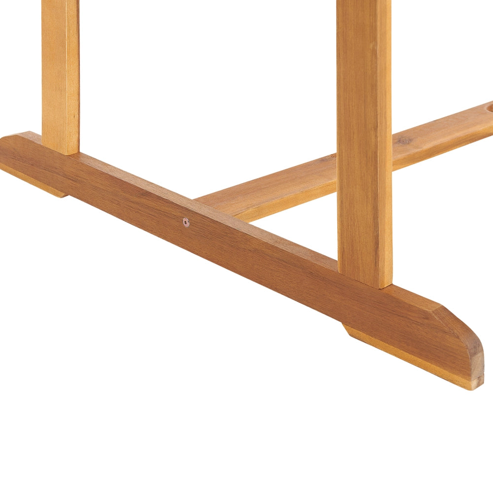 Tavolo da pranzo per esterni in legno di acacia leggero a 8 posti allungabile dal design rustico