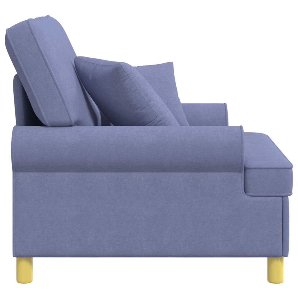 Poltrona XL con Cuscini Blu jeans Tessuto 42043495