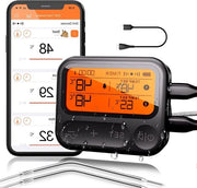 Termometro per carne con tecnologia Bluetooth, caricabile, 2 sonde IPX5 impermeabile - misura temperatura con alta precisione