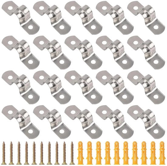 Strap U Beugel in Acciaio Inossidabile - Set da 40 - Adatto per Tubo 10mm