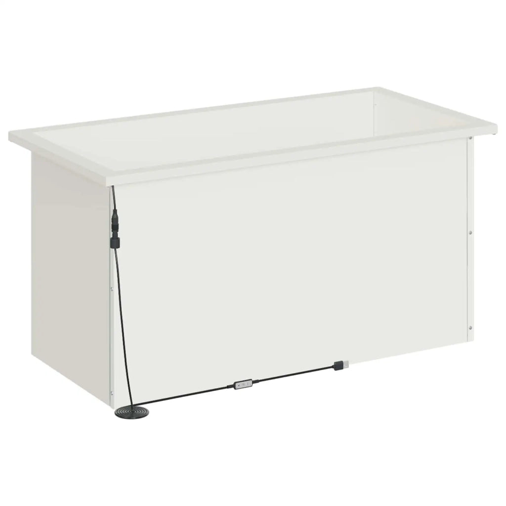 Fioriera da giardino con LED 2 pz Bianco 40 x 80 x 40 cm 8008157