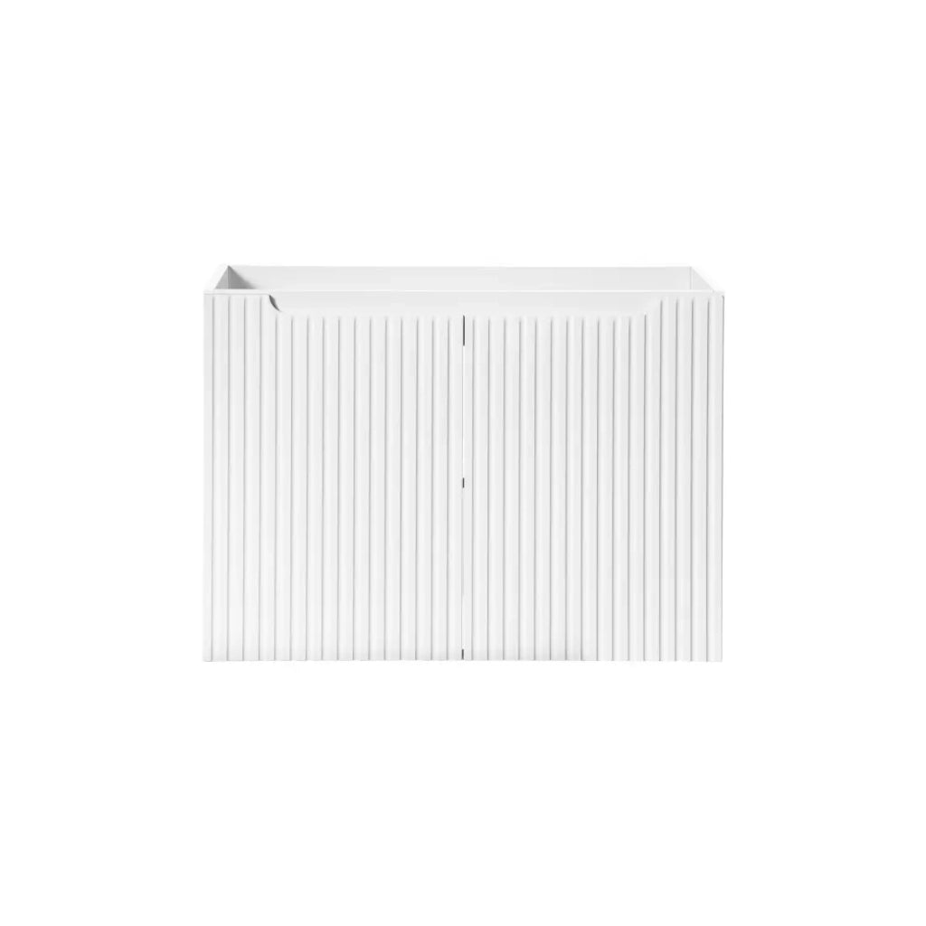 Mobile sottolavabo VANO – 2 ante – Bianco alpino – L80 × P39 × H57 cm – Da appendere