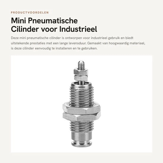 Cilindro pneumatico mini - diametri 6/10/15mm - foratura 5/10/15mm - azionamento singolo - esterno - progettazione professionale - cilindro pneumatico