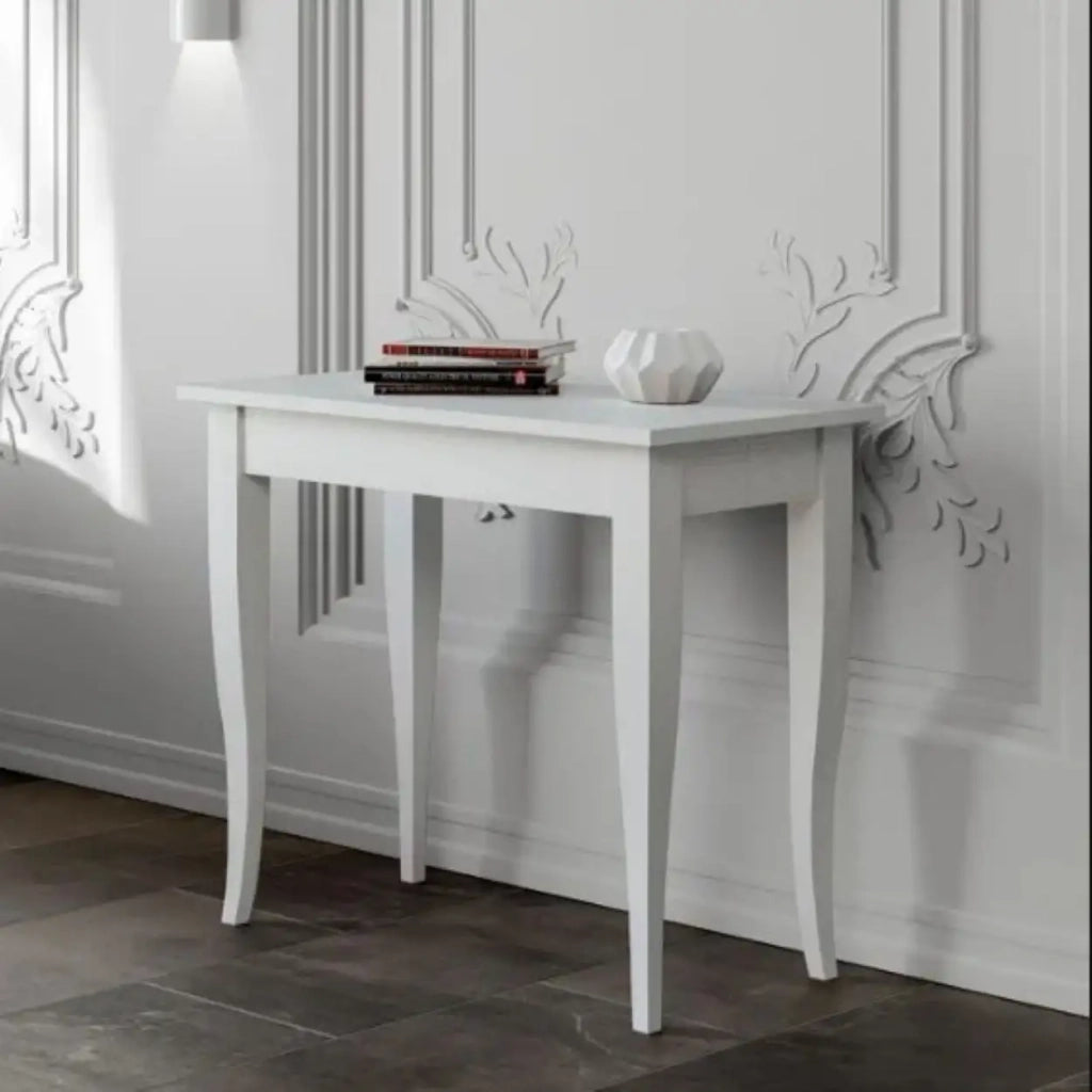 Consolle allungabile 90x48/308 cm Sciabola bianco frassino